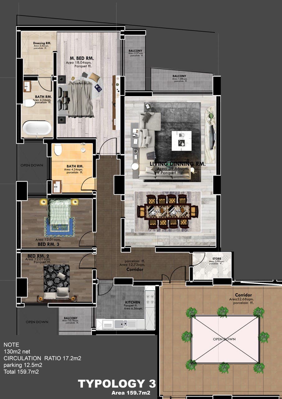 1 Bedroom & 3 Bedroom